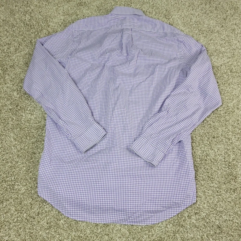 Ralph Lauren Classic Fit Mens Medium Purple Gingham Check Pony Performance